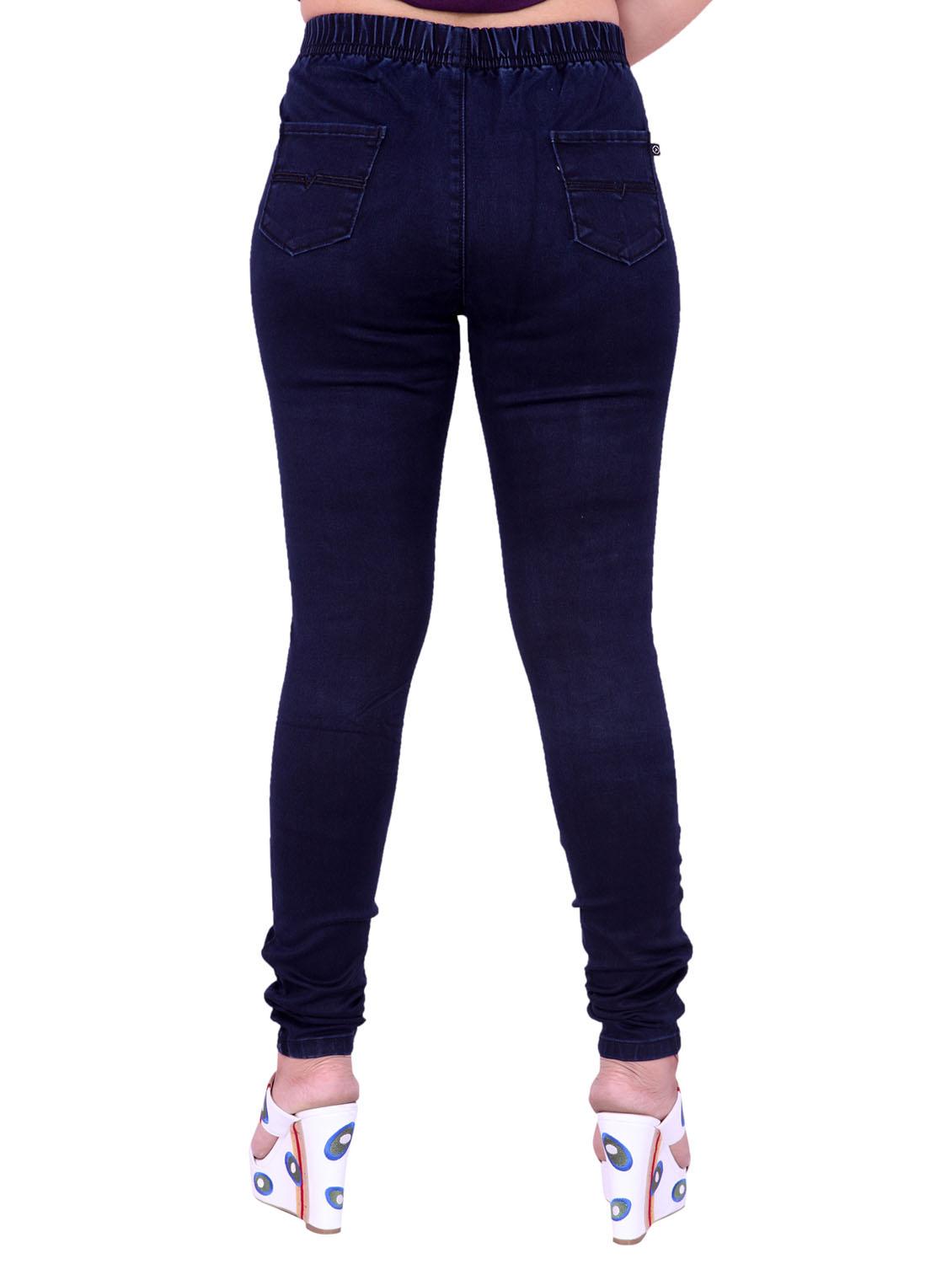 dark blue solid mid rise full length jegging - 20166578 - Standard Image - 2