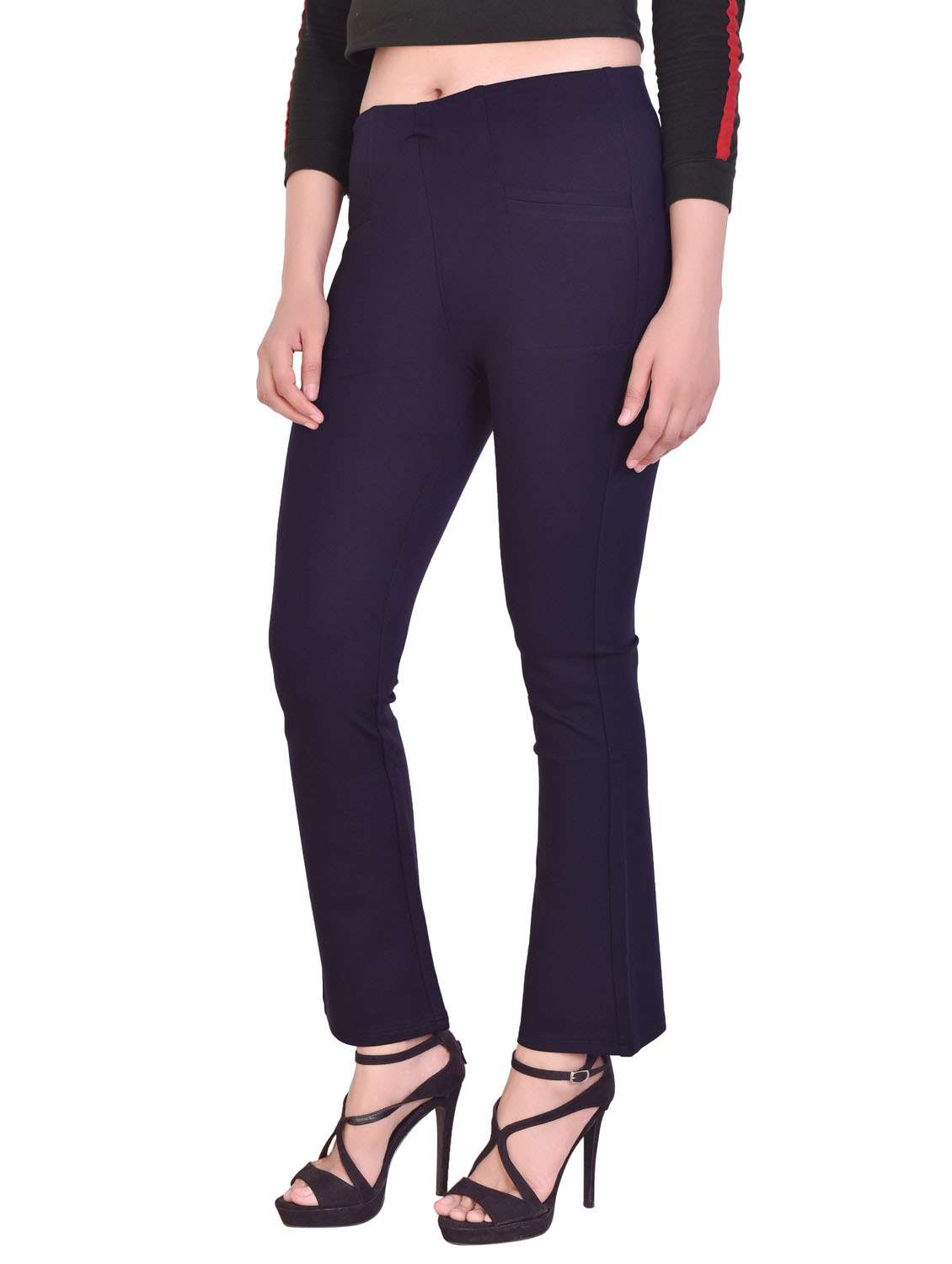 mid rise solid full length jeggings - 20166593 - Standard Image - 2