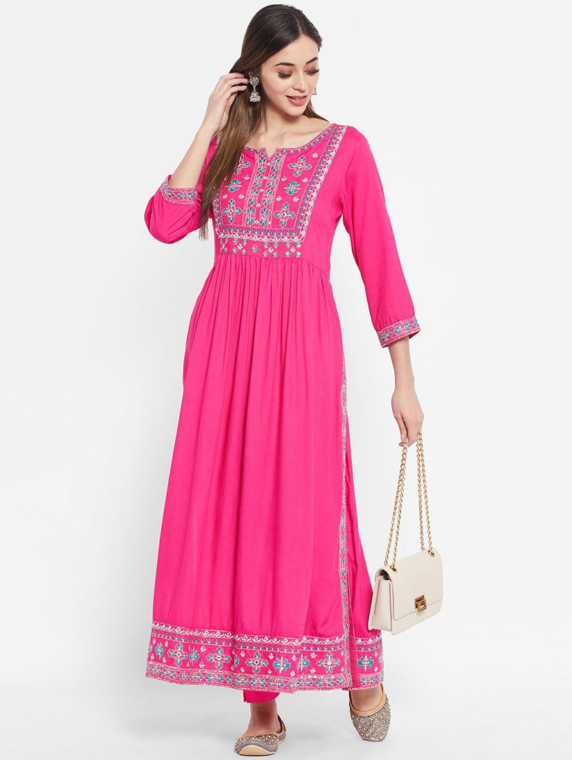 embroidered kurta pant set - 20166995 - Standard Image - 2