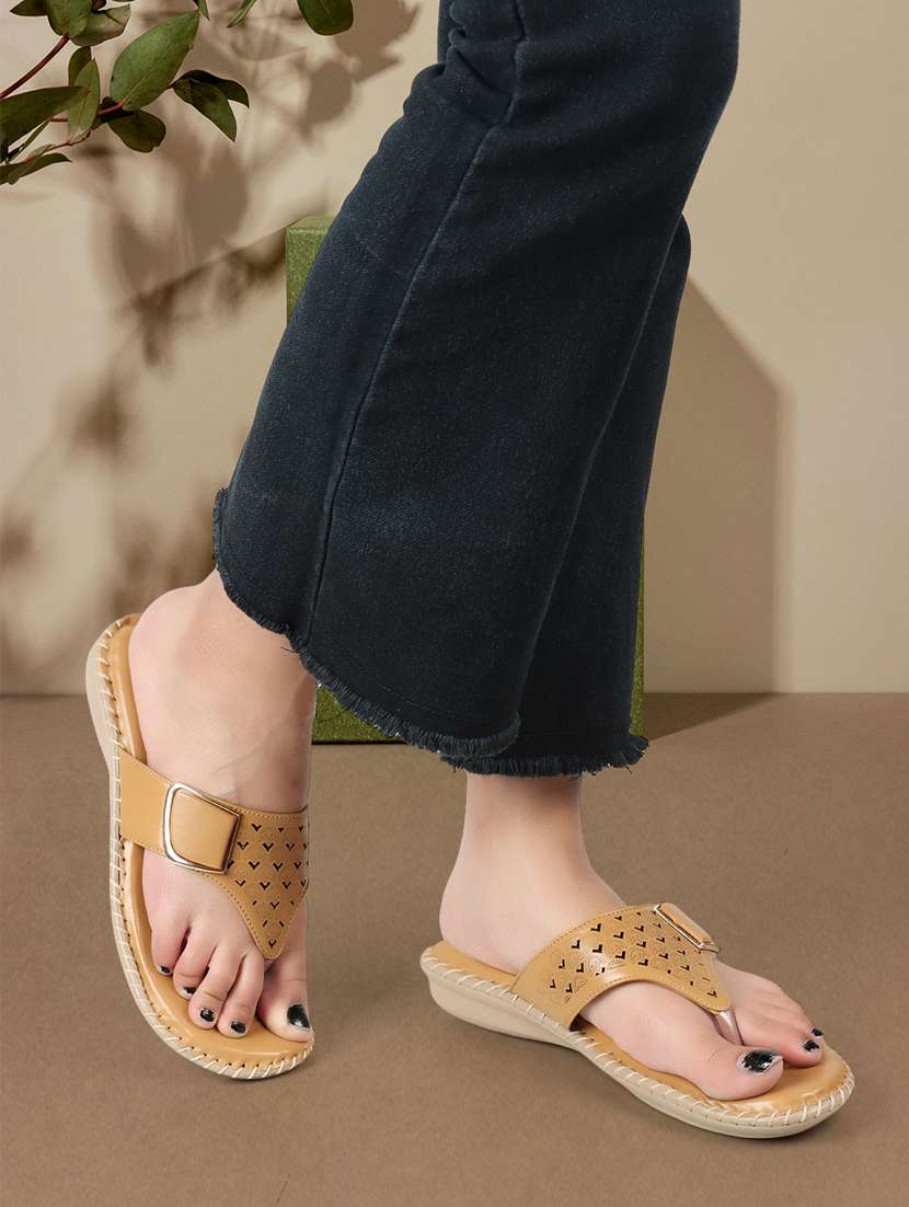 beige toe separator slip on sandal - 20167252 -  Standard Image - 2