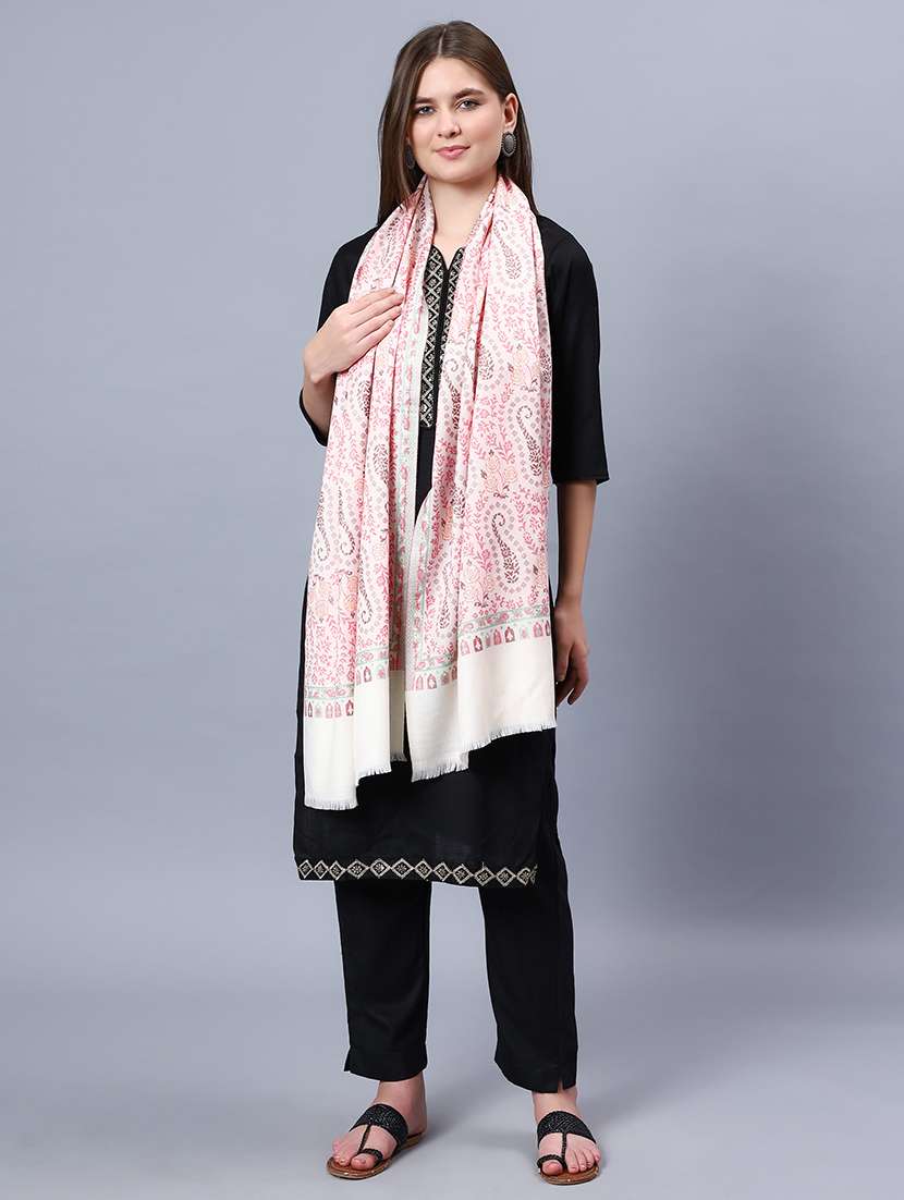 women's self design shawl