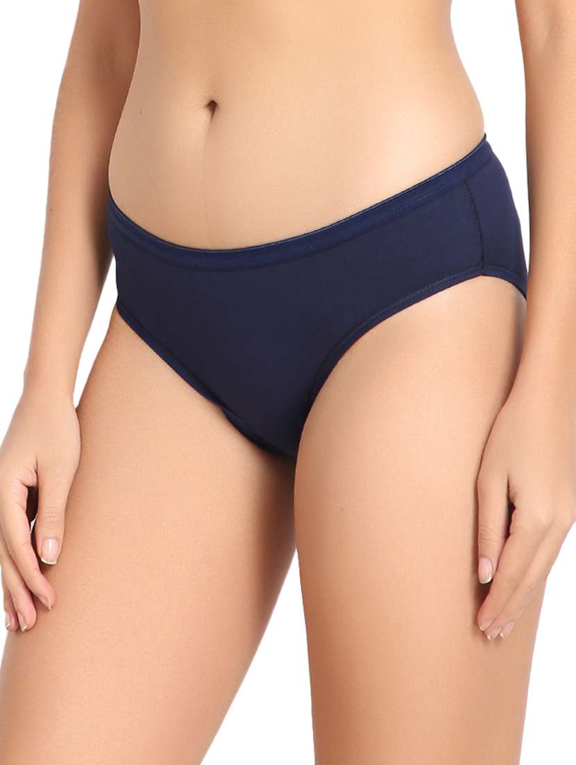 blue solid mid rise hipster panty - 20167373 - Standard Image - 2