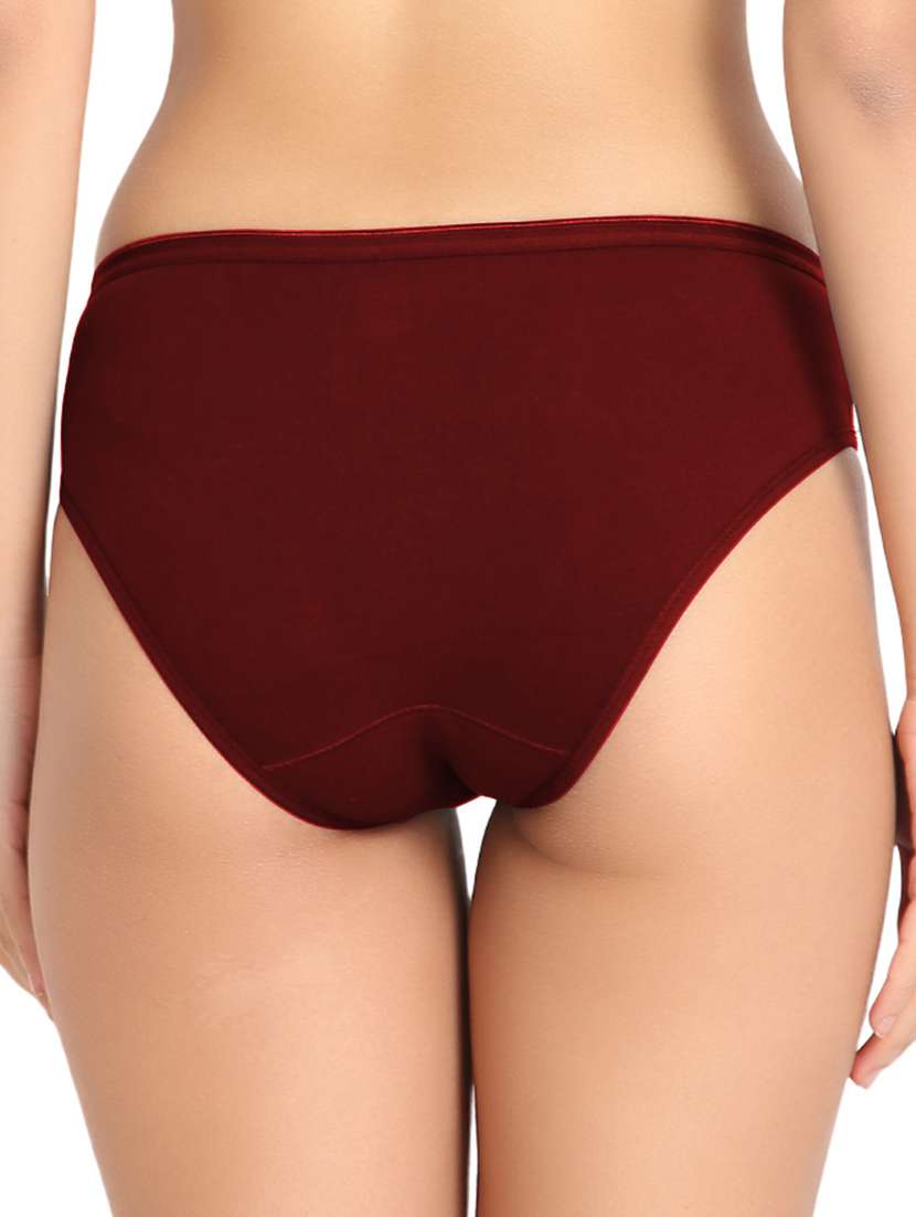 red cotton hipster panty - 20167374 - Standard Image - 2