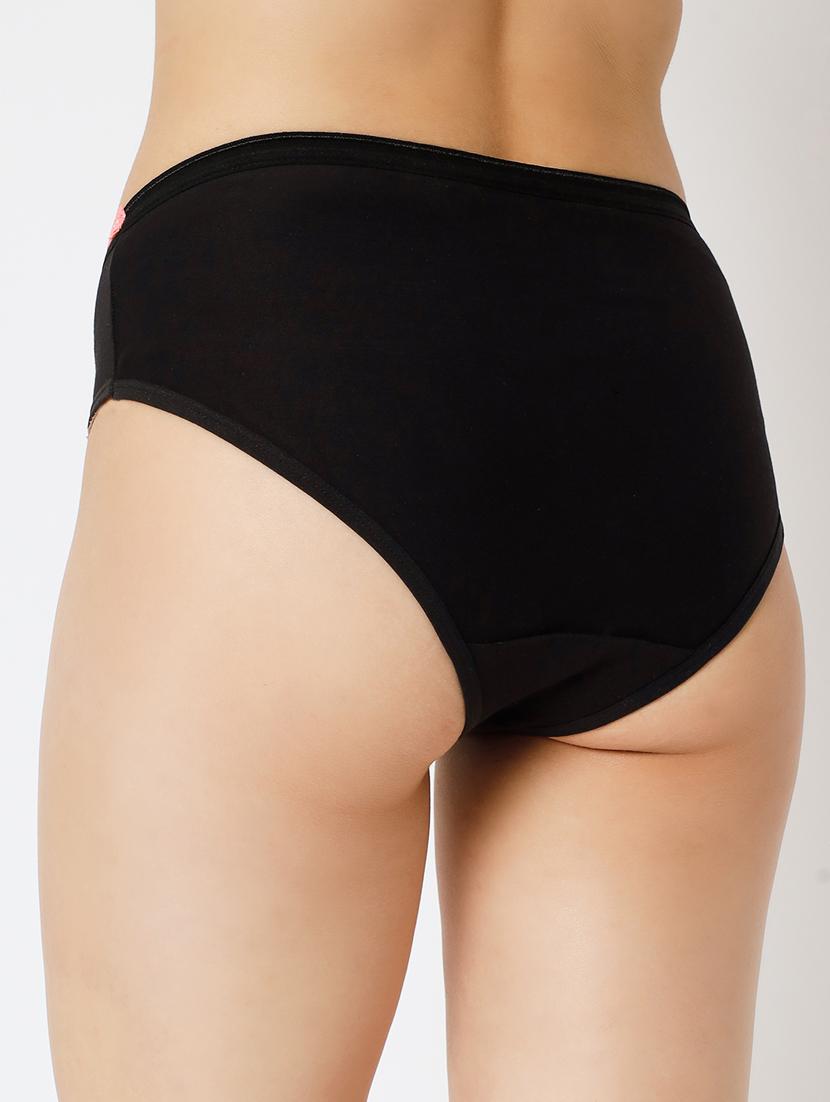 black cotton blend hipster panty - 20167377 - Standard Image - 2