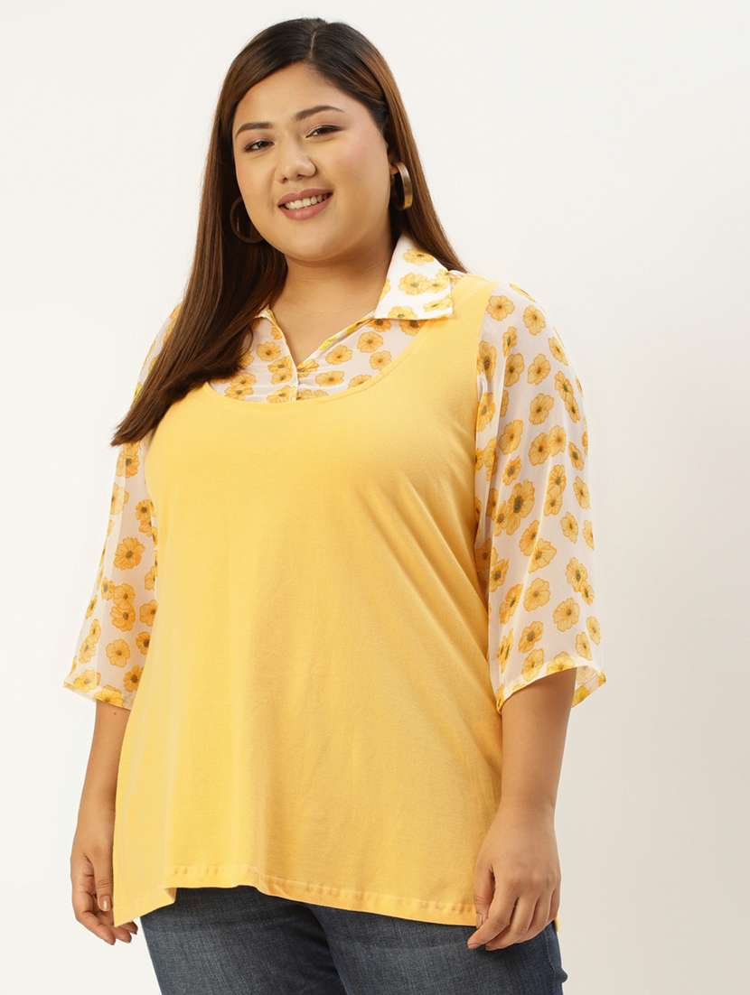 women's straight collared top - 20167524 - Zoom Image - 0
