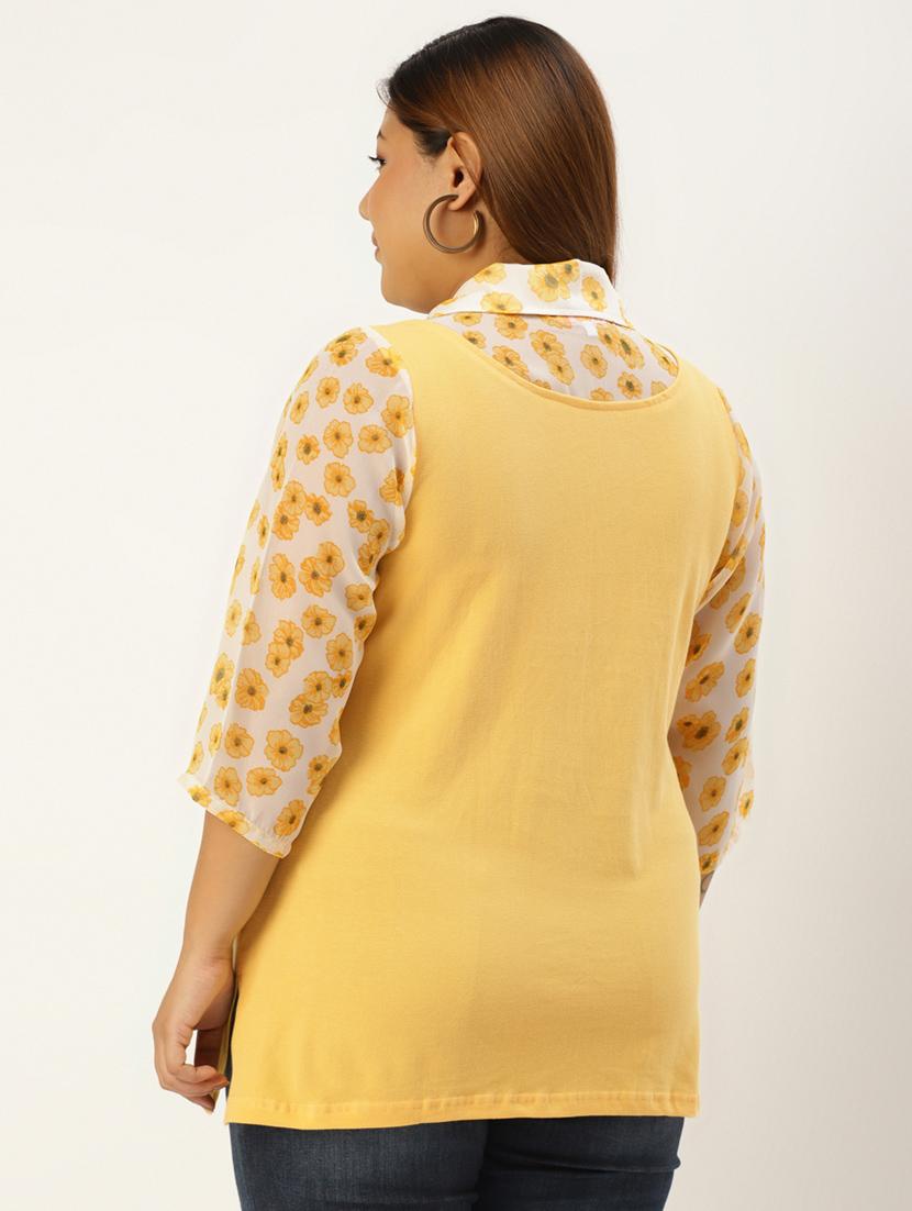 women's straight collared top - 20167524 - Standard Image - 2