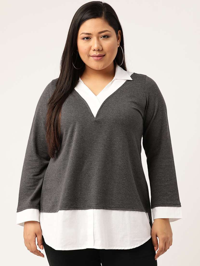 women's straight collared top - 20168508 - Zoom Image - 0