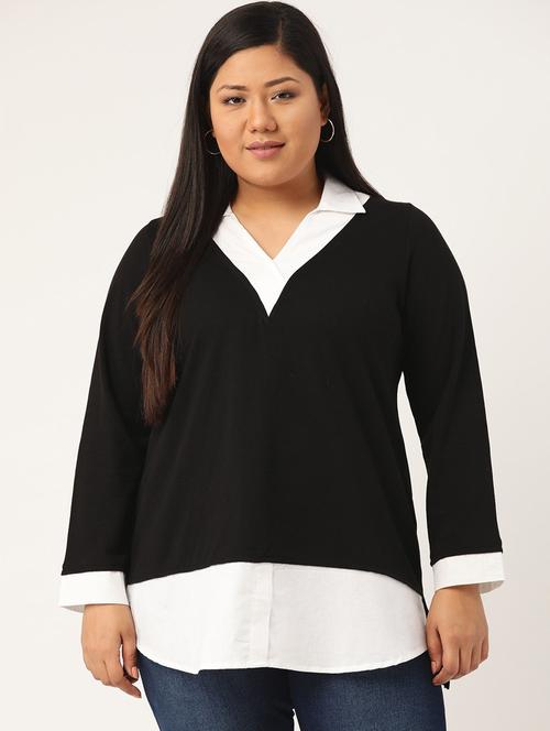 women's a line v neck top - 20168509 -  Standard Image - 0