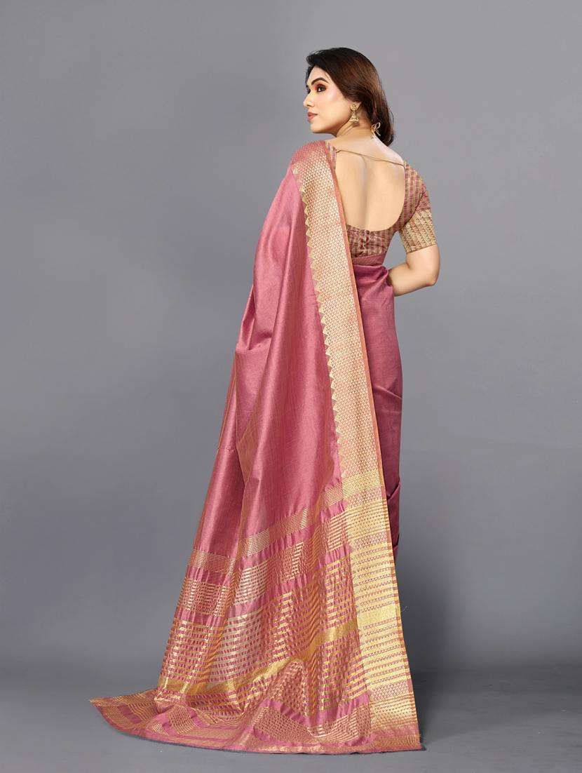 women's self design pink colored saree with blouse - 20168807 -  Standard Image - 2