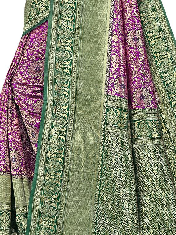 self design banarasi saree with blouse - 20169122 - Standard Image - 2