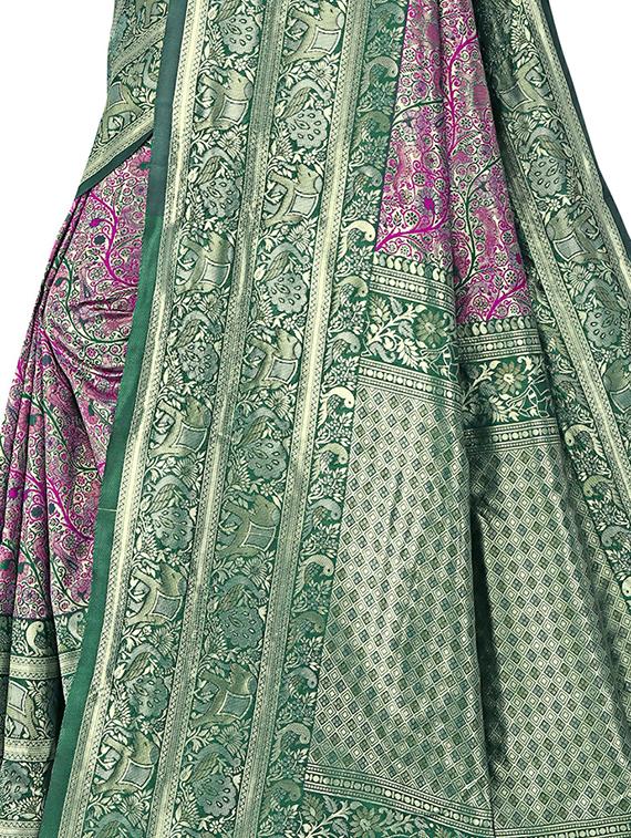 self design kanjivaram saree with blouse - 20169125 - Standard Image - 2