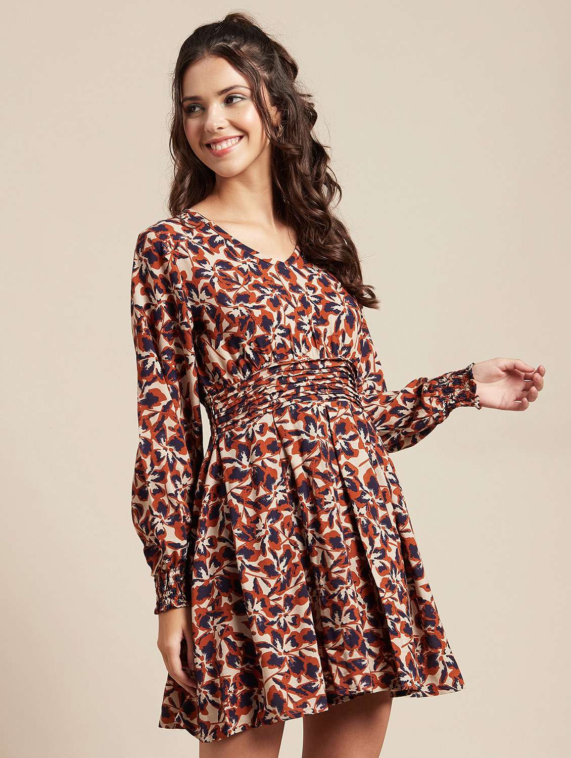 women's fit & flare floral dress - 20171106 -  Standard Image - 2