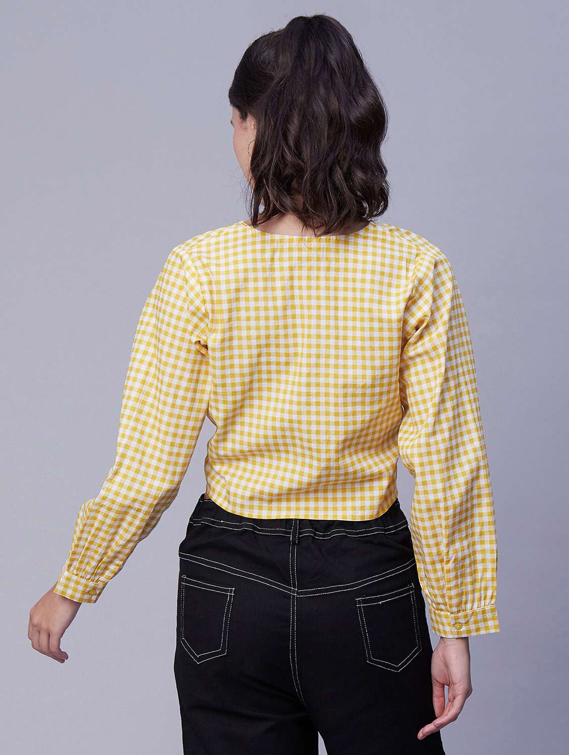 women's blouson v neck top - 20171140 -  Standard Image - 2