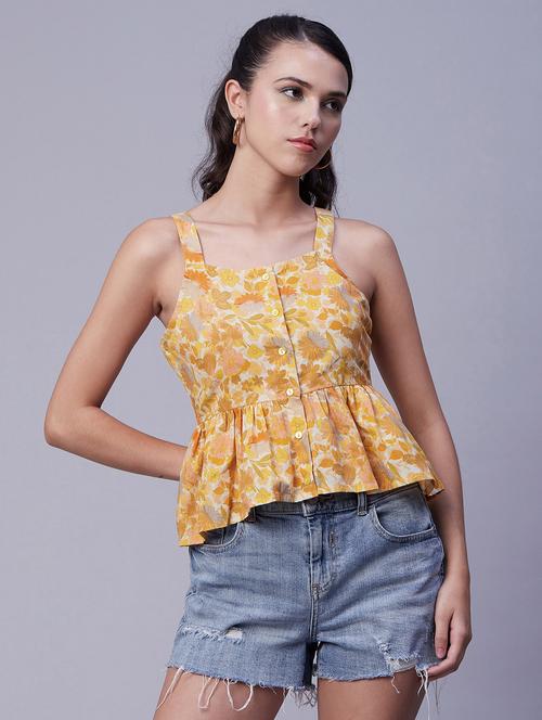 women's peplum square neck top - 20171151 -  Standard Image - 0