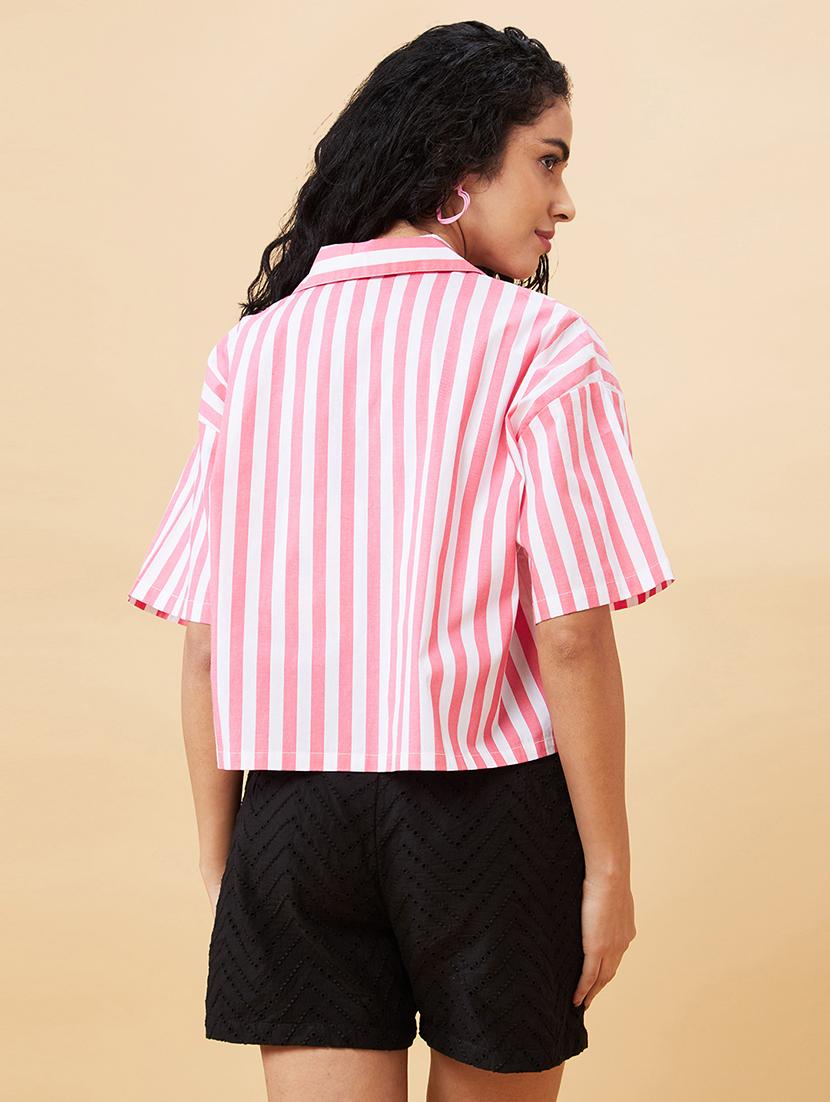 women white cotton shirt style top - 20171190 - Standard Image - 2