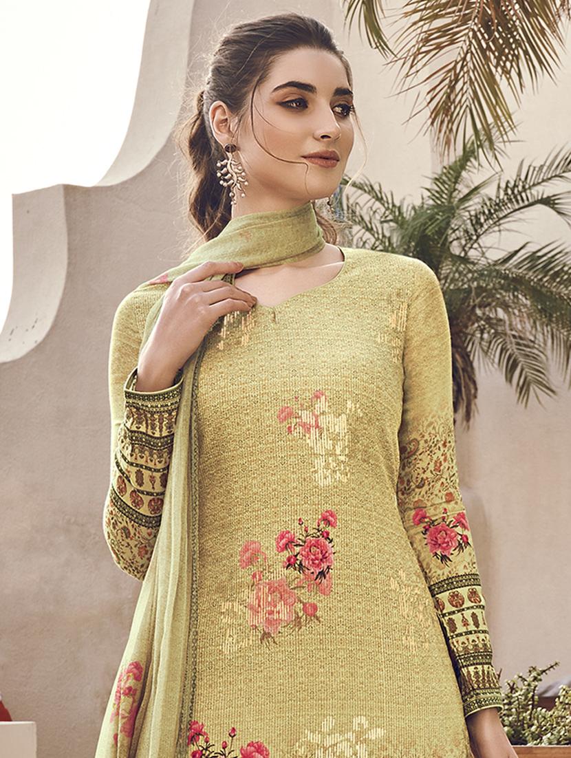 printed unstitched suit set - 20171393 - Standard Image - 2