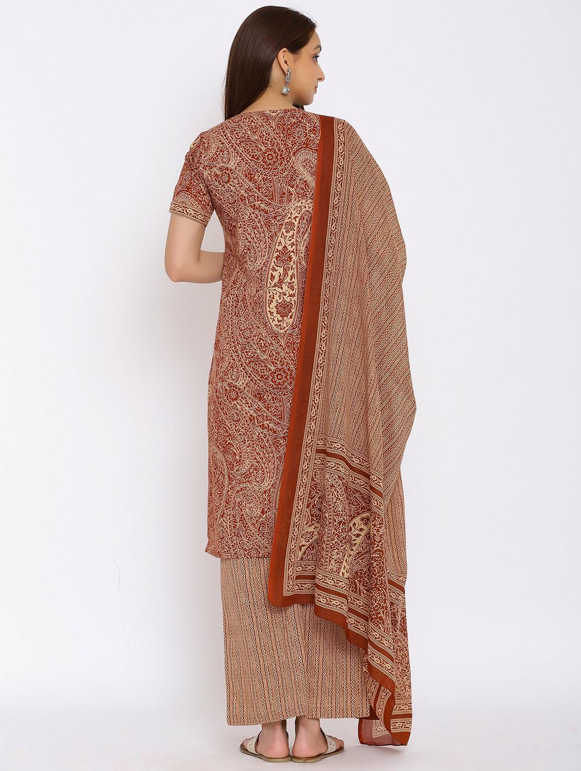 printed kurta palazzo set with dupatta - 20171406 - Standard Image - 2