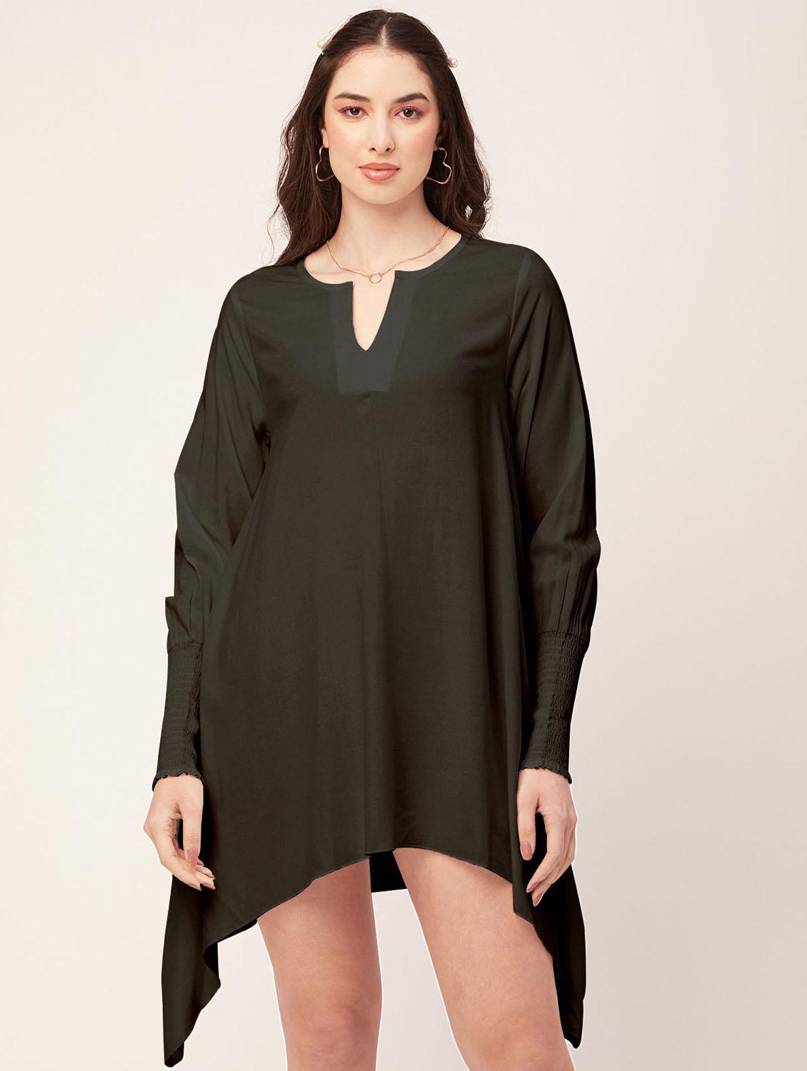 women's asymmetric solid dress - 20171725 -  Zoom Image - 0