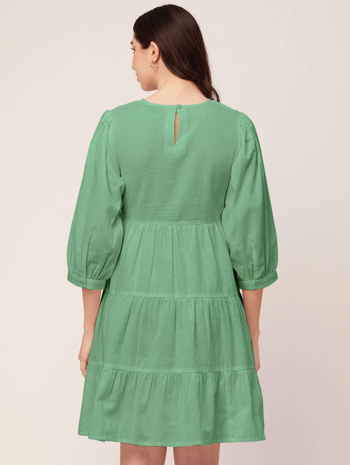 women's tiered dress solid dress - 20171729 -  Standard Image - 2