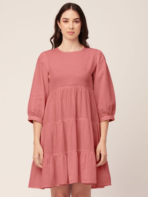 women's tiered dress solid dress - 20171730 -  Standard Image - 0