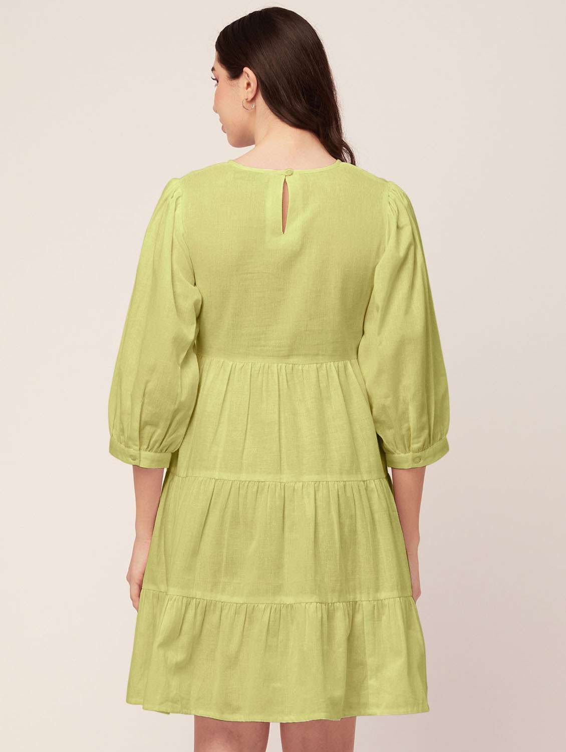 women's tiered dress solid dress - 20171732 -  Standard Image - 2