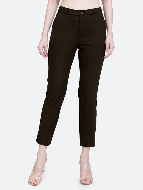 women solid tailored trouser - 20171826 - Standard Image - 0