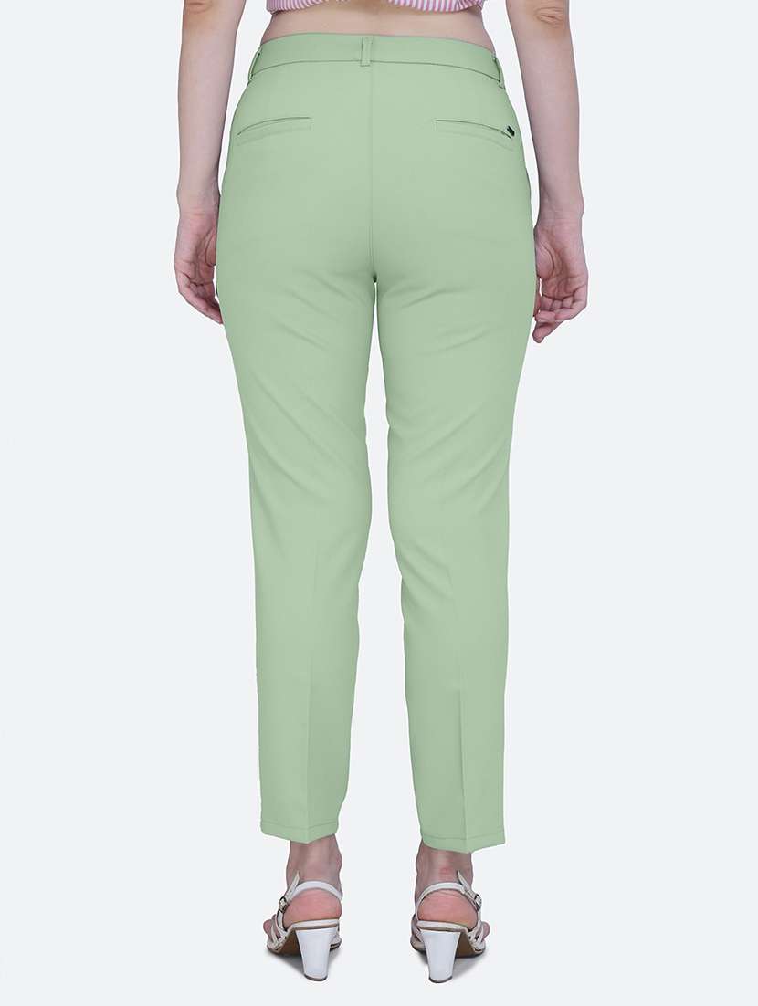 solid ankle length cigarette pant - 20171861 - Standard Image - 2