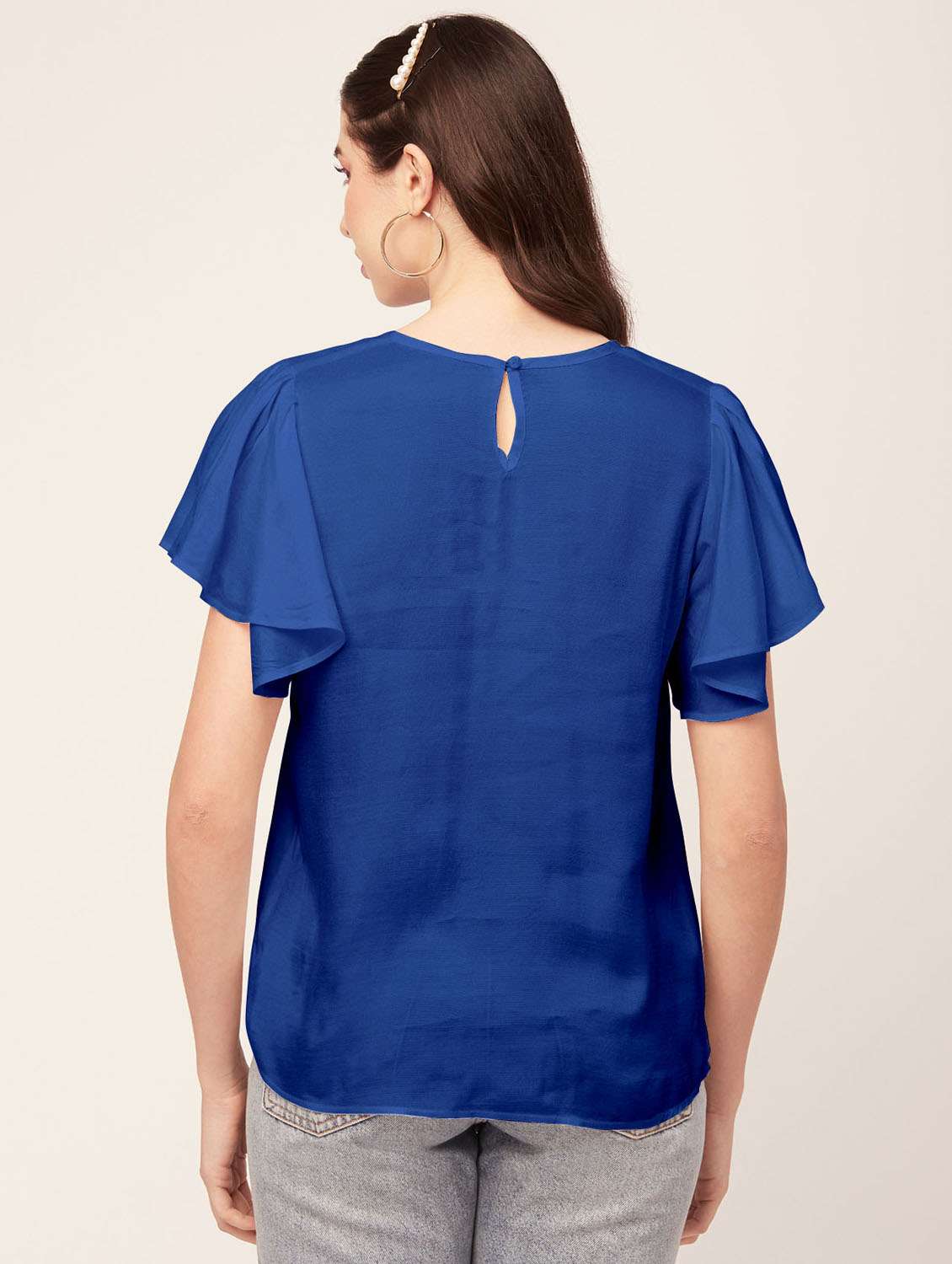 women's a line round neck top - 20172179 -  Standard Image - 2