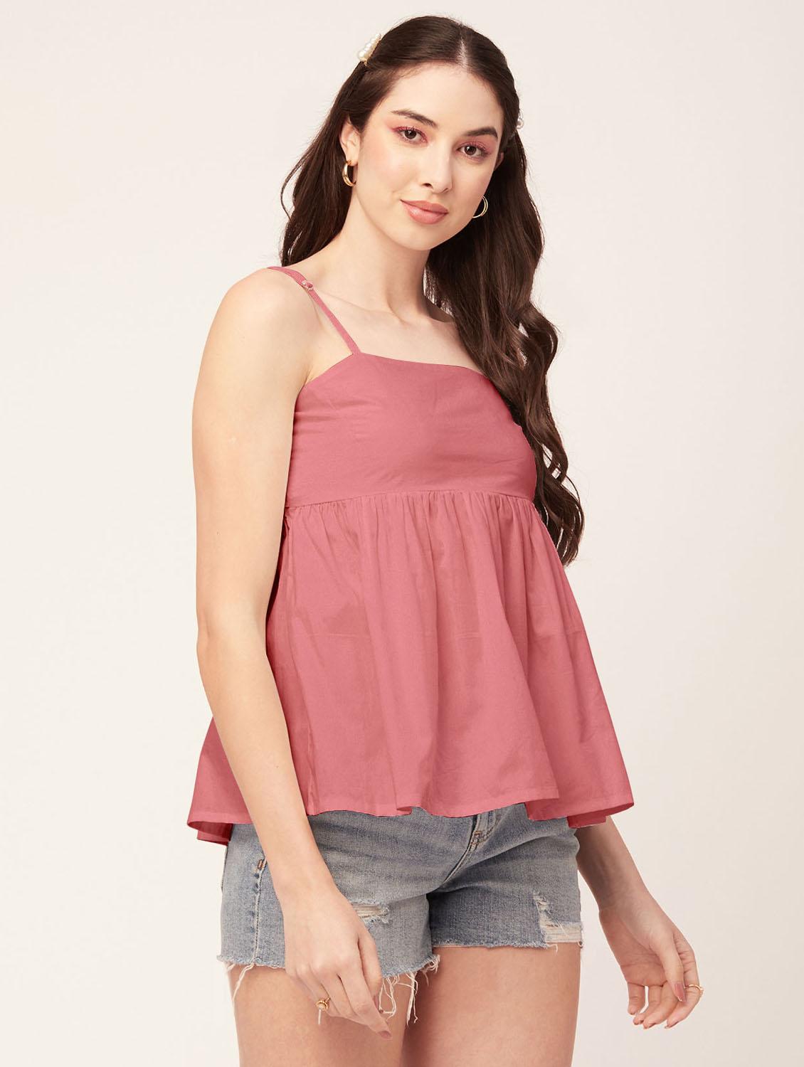 women's peplum square neck top - 20172187 - Standard Image - 2