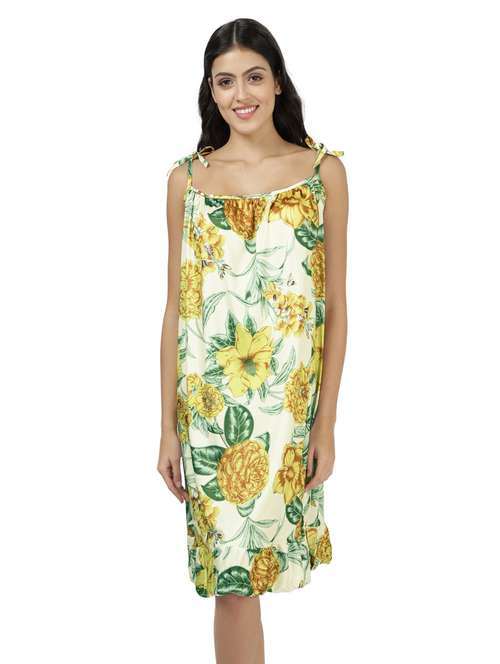 floral printed shoulder strap babydoll - 20173487 -  Standard Image - 0