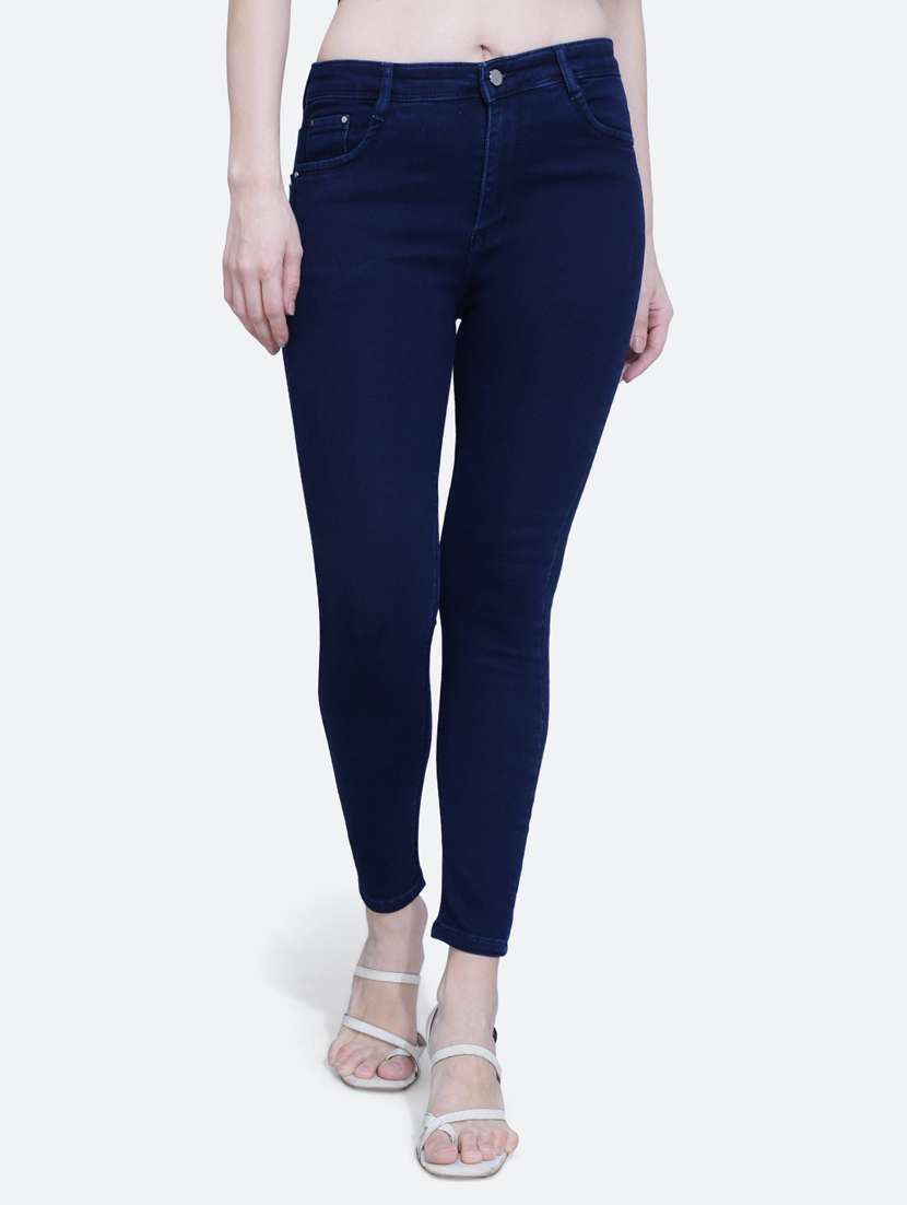 women's plain slim fit jeans - 20173622 - Zoom Image - 0