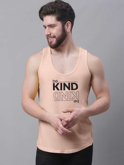 round neck printed vest