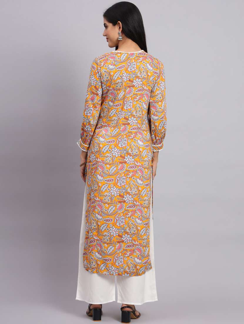 women printed kurta palazzo set - 20174135 - Standard Image - 2