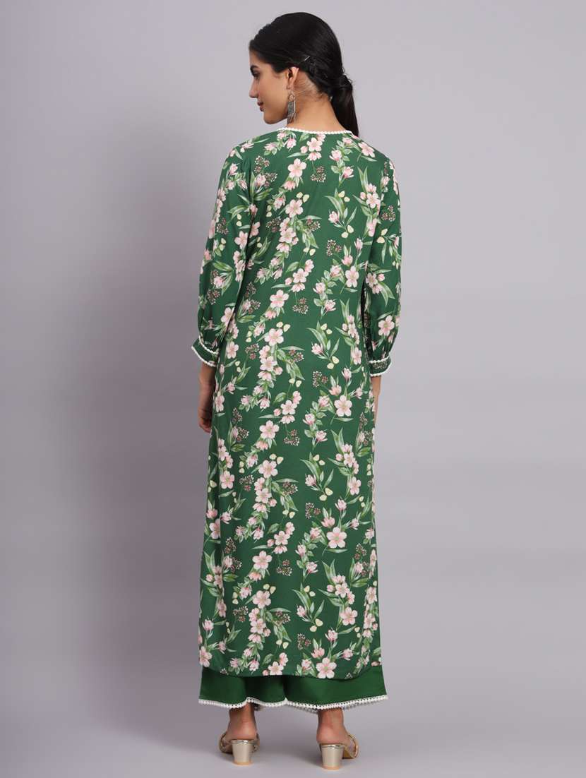 women printed kurta palazzo set  - 20174140 -  Standard Image - 2