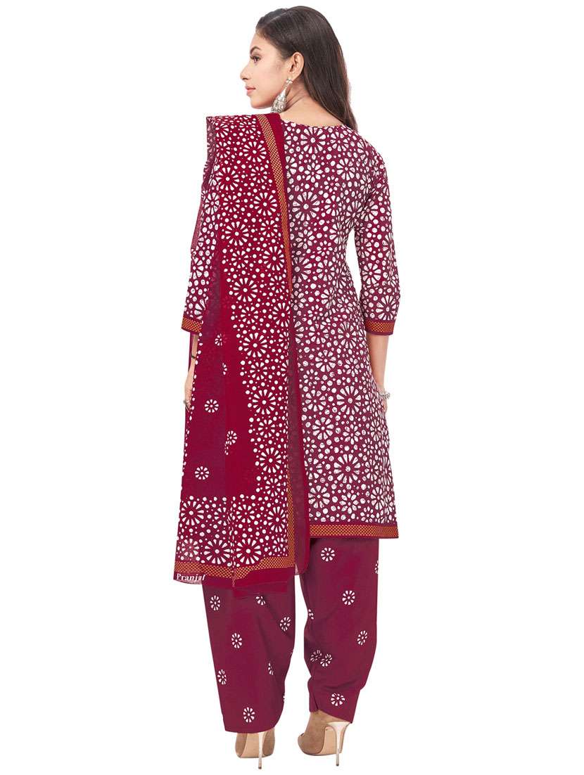 printed unstitched patiyala suit set - 20174425 -  Standard Image - 2