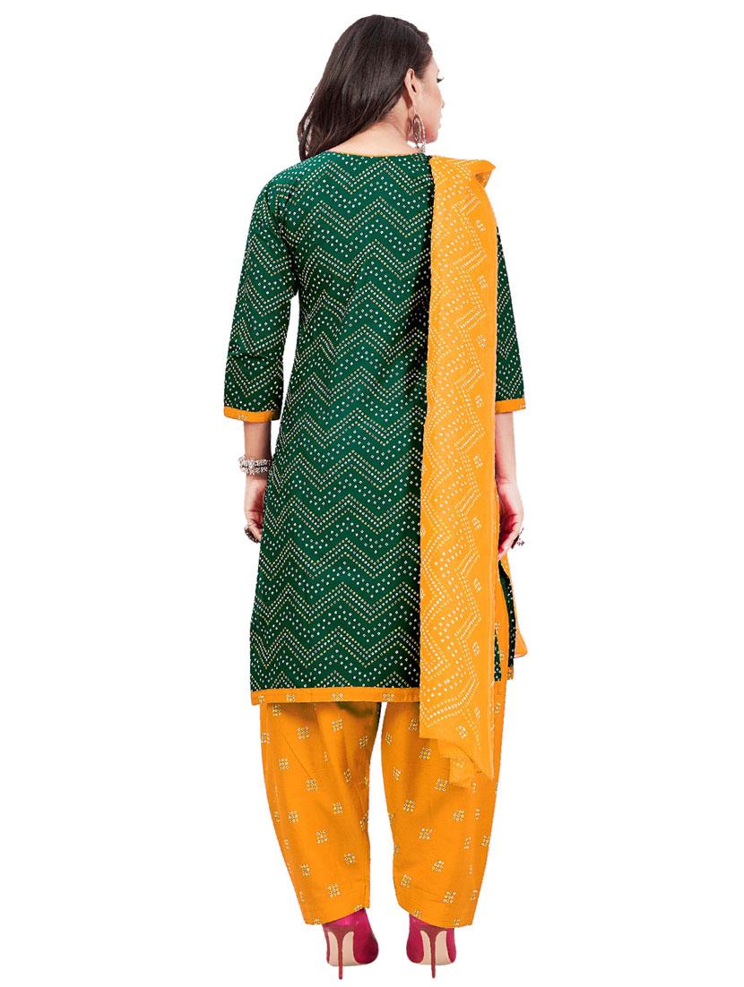 printed unstitched patiyala suit set - 20174439 - Standard Image - 2