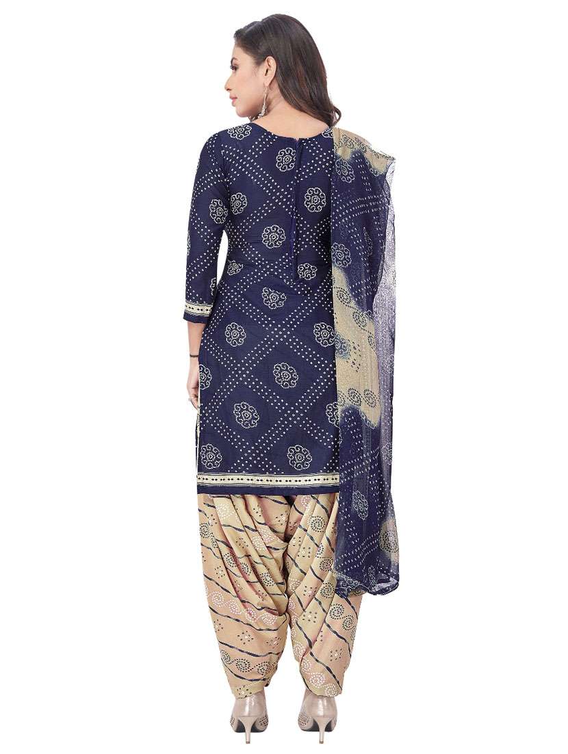printed unstitched patiyala suit set - 20174459 - Standard Image - 2