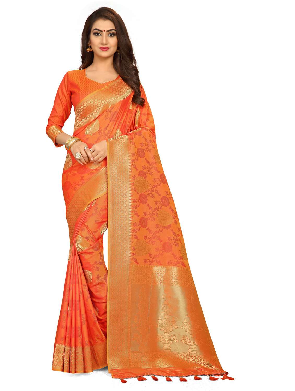 women's banarasi saree with blouse