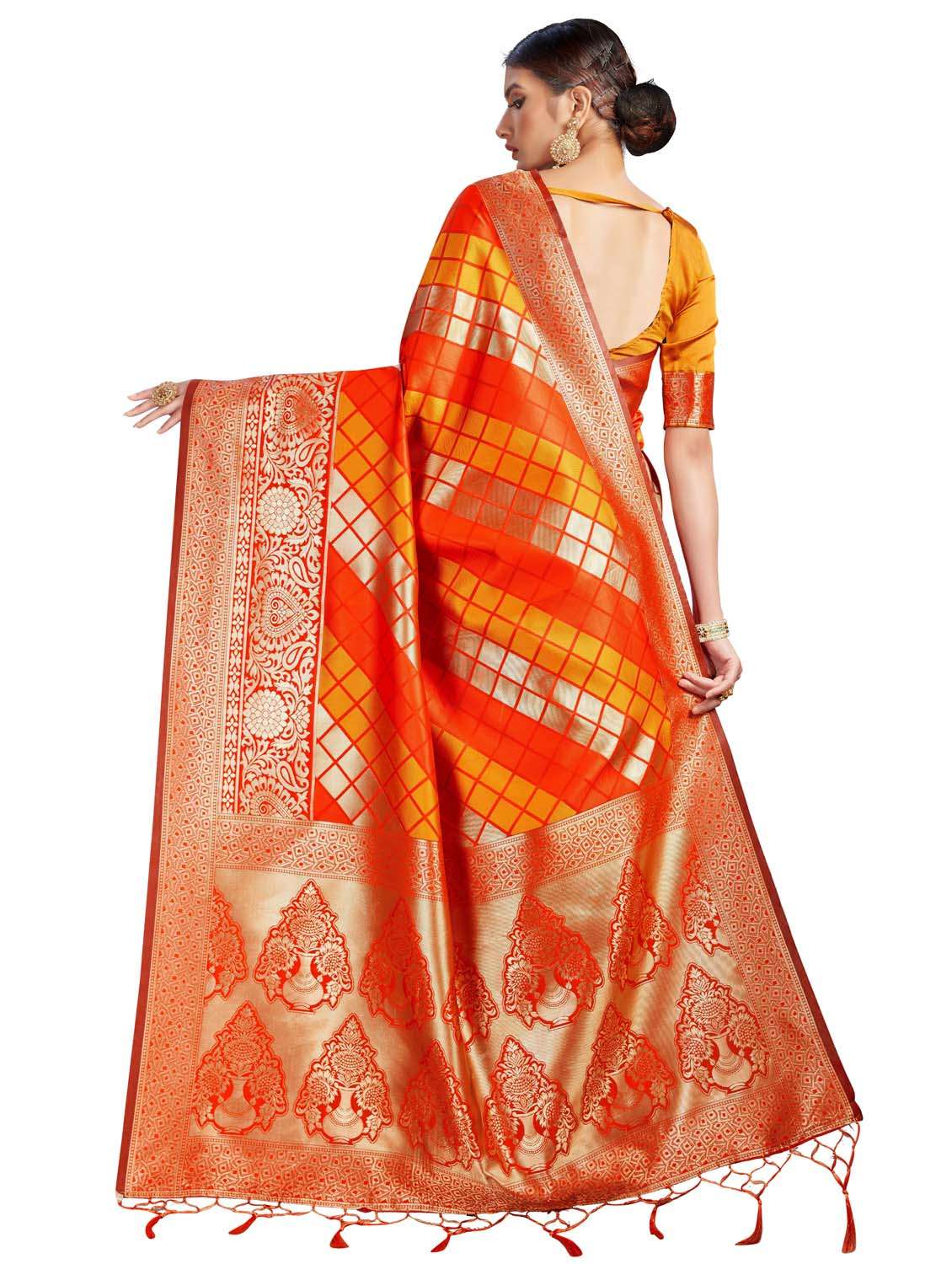 women's banarasi saree with blouse - 20175521 - Standard Image - 2