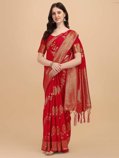 women's banarasi saree with blouse - 20175522 - Standard Image - 0