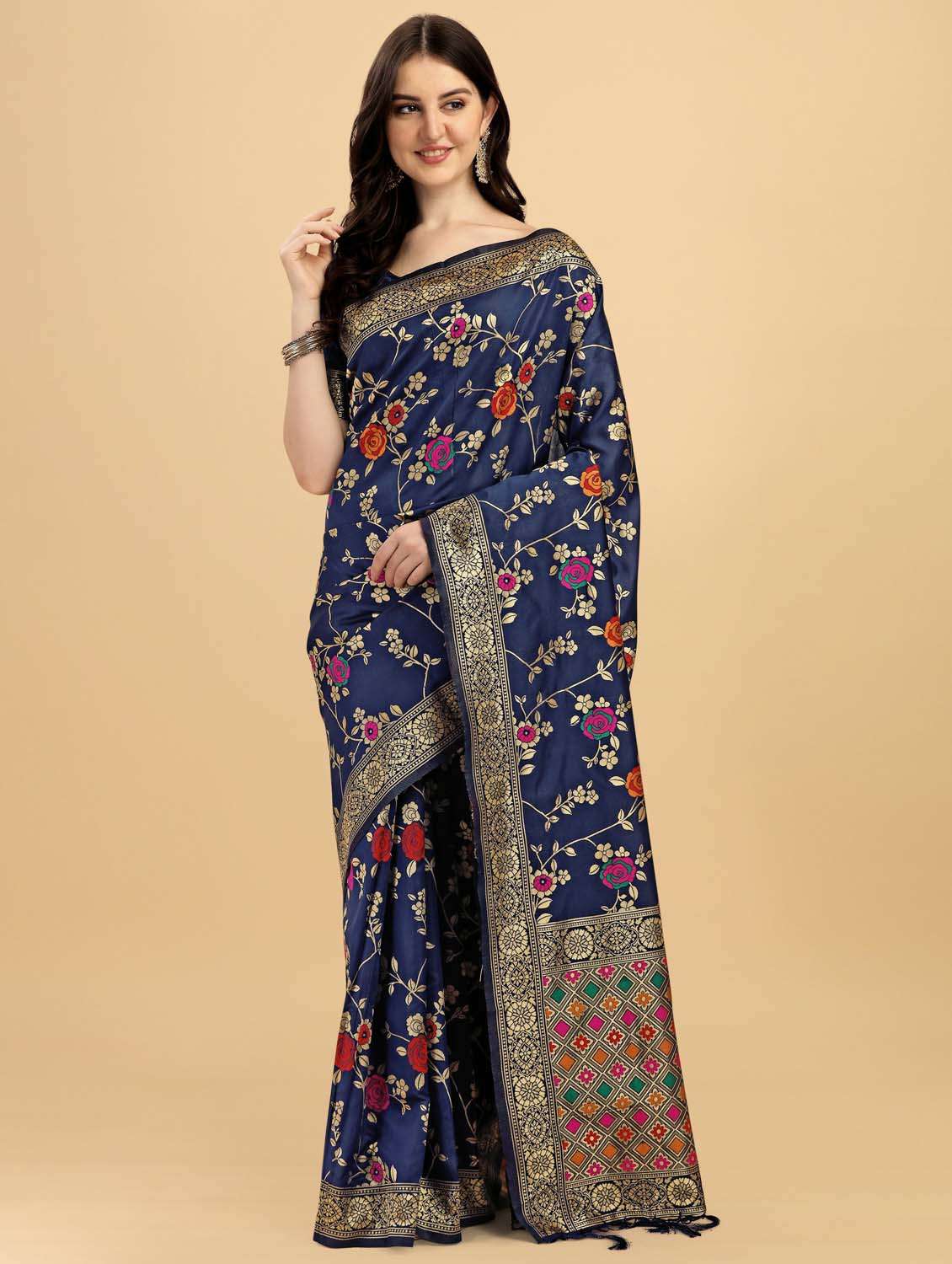 women's banarasi saree with blouse