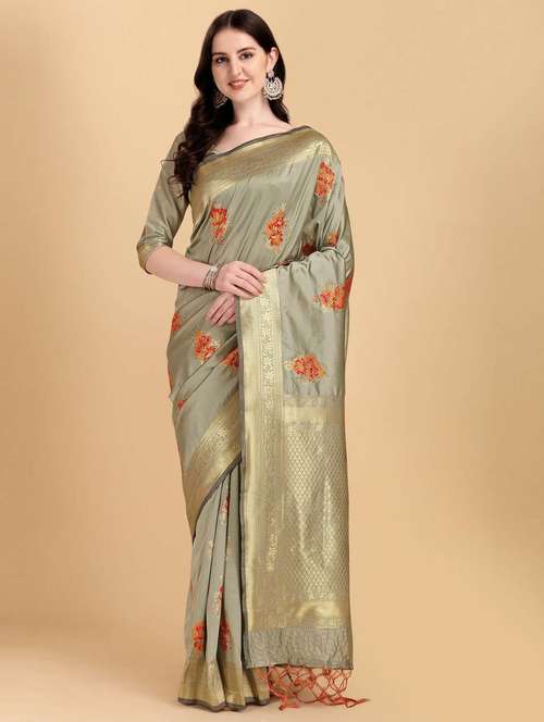 women's banarasi saree with blouse - 20175556 -  Standard Image - 0