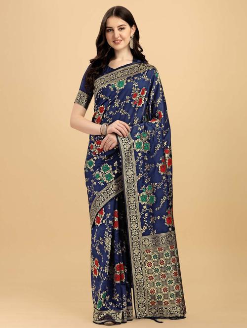 women's banarasi saree with blouse - 20175558 -  Standard Image - 0