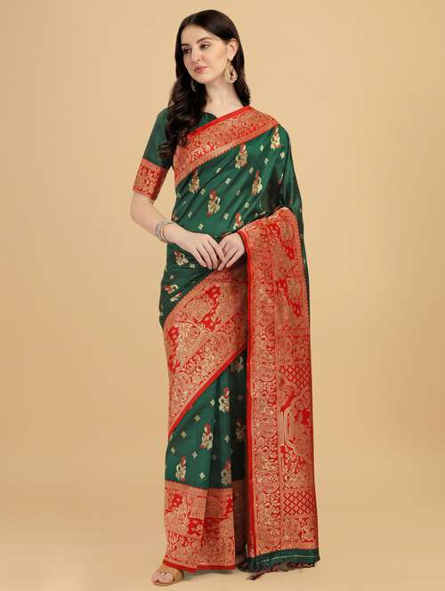 women's banarasi saree with blouse - 20175568 -  Standard Image - 0