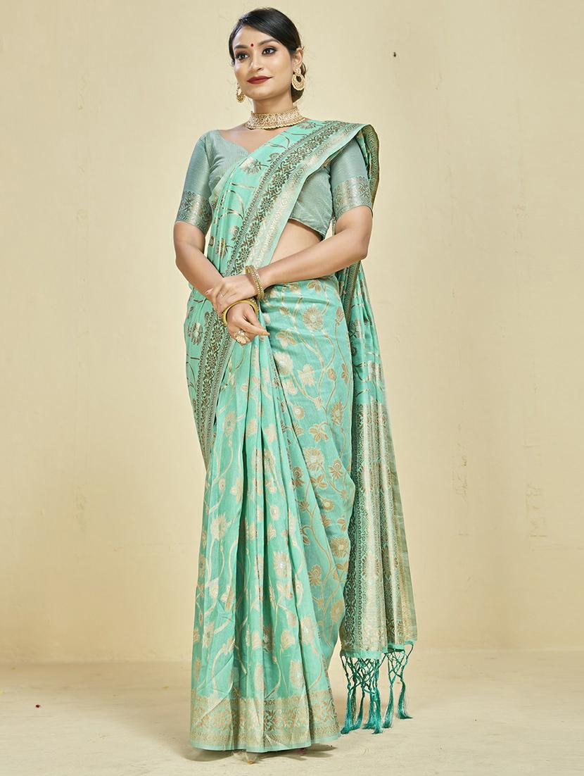 women's banarasi saree with blouse - 20175638 - Standard Image - 2