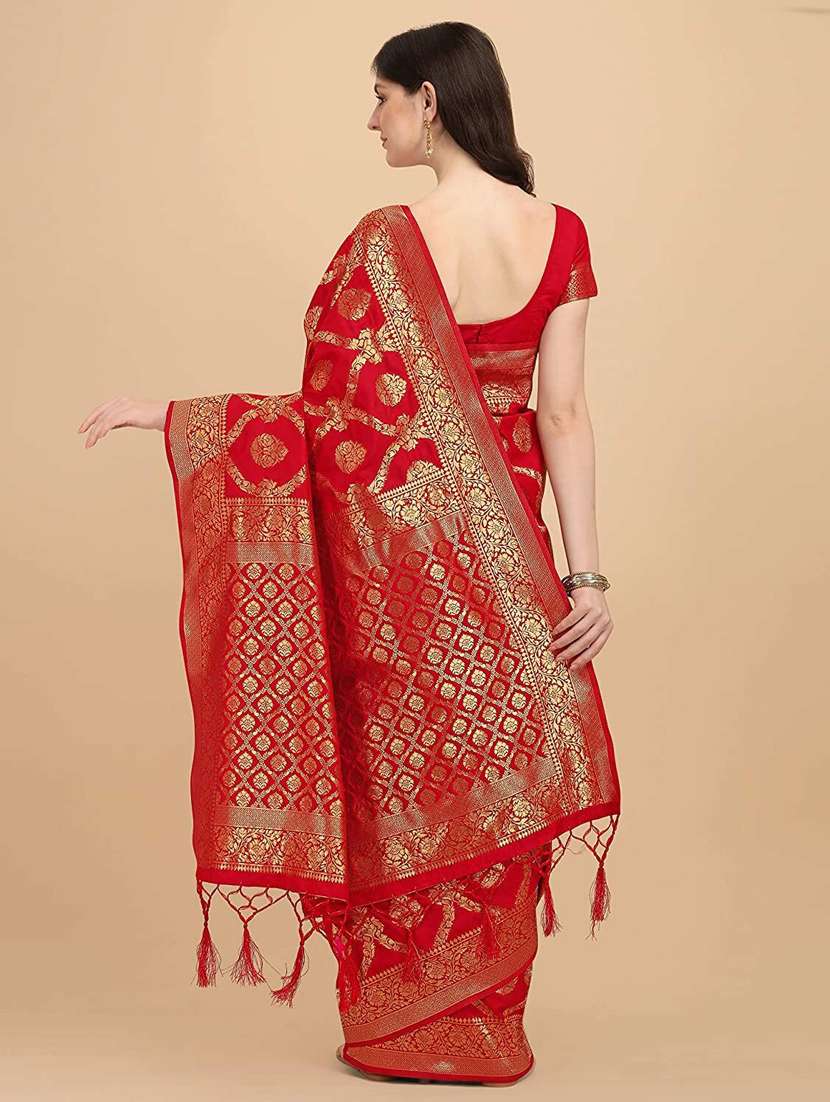 women's banarasi saree with blouse - 20175640 - Standard Image - 2