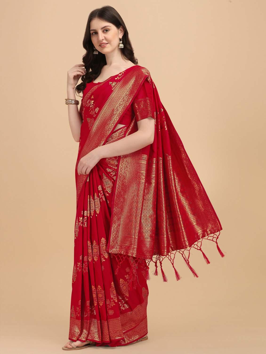 women self design banarasi saree with blouse - 20175697 -  Zoom Image - 0