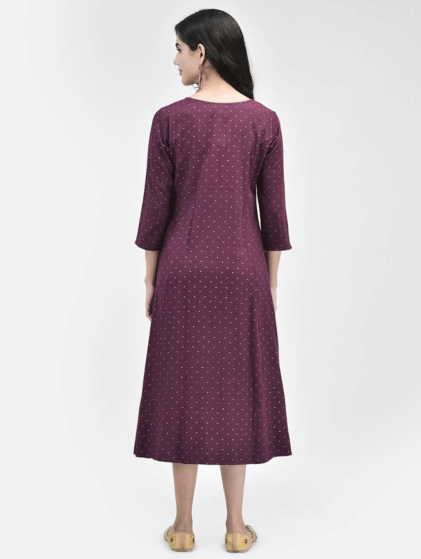 women printed ethnic dress - 20178346 -  Standard Image - 2