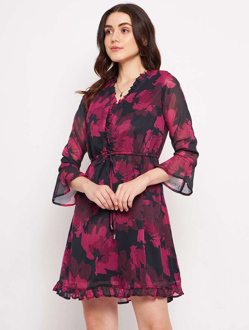 women's fit & flare floral dress - 20178538 -  Standard Image - 2