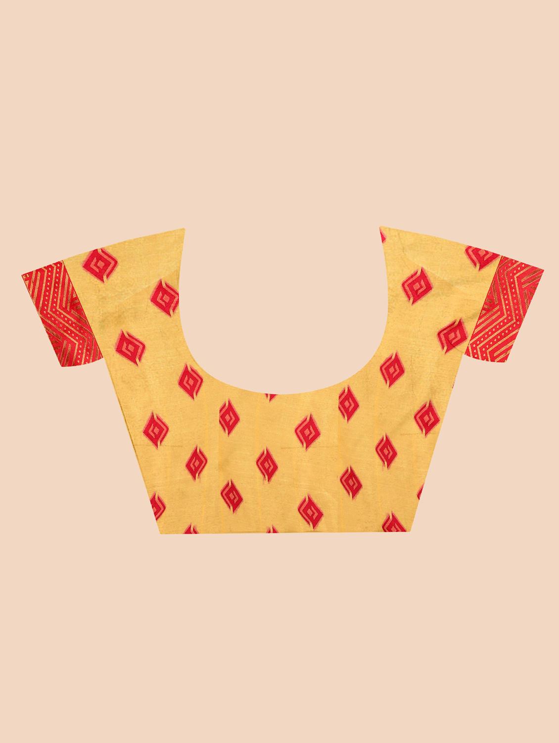 women's self design mustard colored saree with blouse - 20178655 - Standard Image - 2